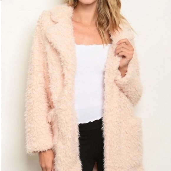 Shop the Trends Blush Sherpa Jacket - Picture 2 of 7